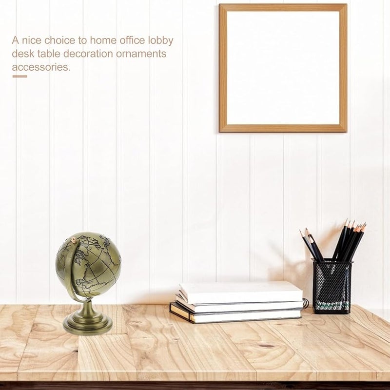 زخرفة مكتبية عالمية دوارة من البرونز العتيق لتزيين المكتب أو الدراسة أو المنزل - Image 5